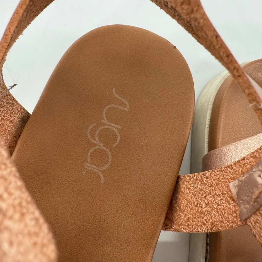 Sugar Gold and Brown Gladiator Sandals - Picture 3 of 6